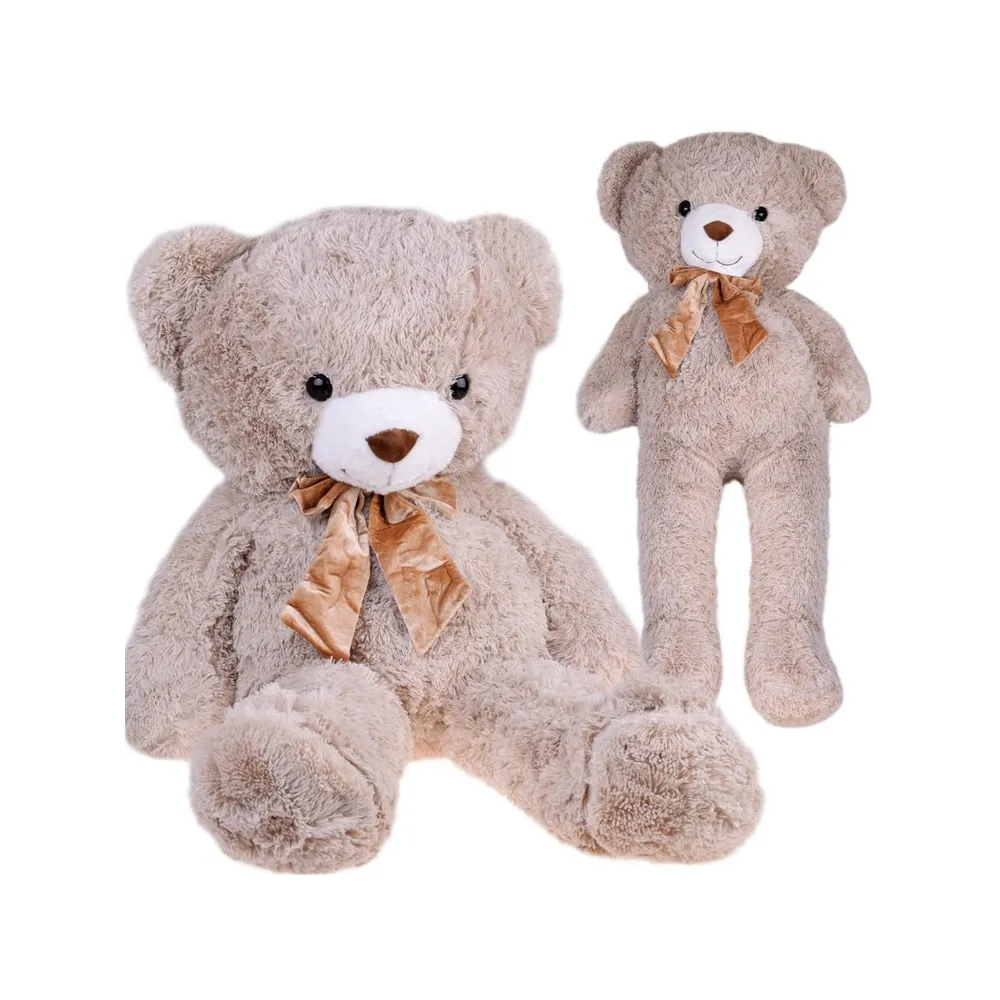 duży miś pluszowy benio 110cm w jasno-brązowym kolorze na białym tle