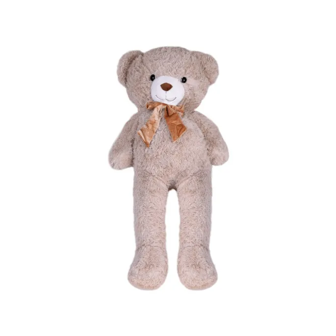 zbliżenie na twarz pluszowego misia benio z wyraźnymi oczami