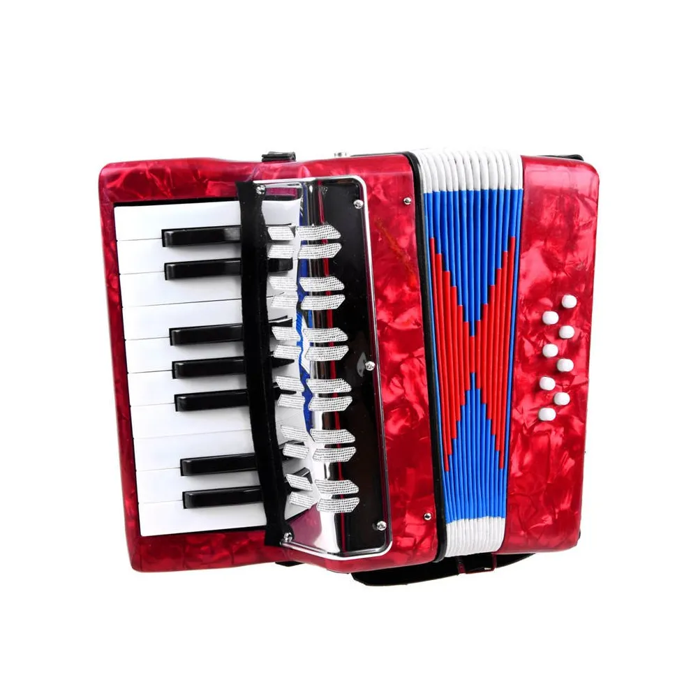 duży akordeon dziecięcy z klawiszami i przyciskami basowymi