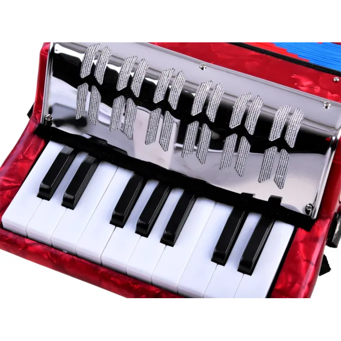 widok uchwytu na ręce i skórzanego paska akordeonu dla dzieci