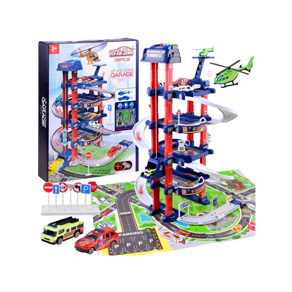 wielopoziomowy parking z elektryczną windą dla aut