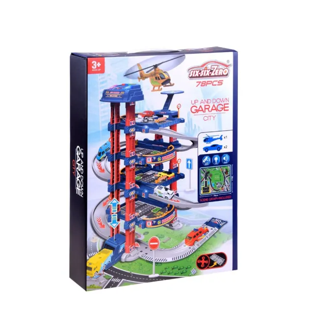 helikopter na lądowisku zabawkowego parkingu