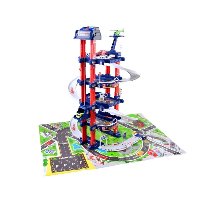 plac zabaw z akcesoriami: znaki drogowe i naklejki