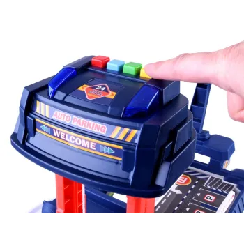 parking z rozbudowanymi poziomami do zabawy autami