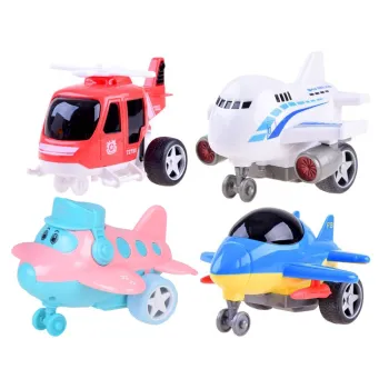 Widok całego zestawu samochodu z lawetą i pojazdami powietrznymi