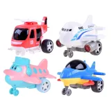 Widok całego zestawu samochodu z lawetą i pojazdami powietrznymi