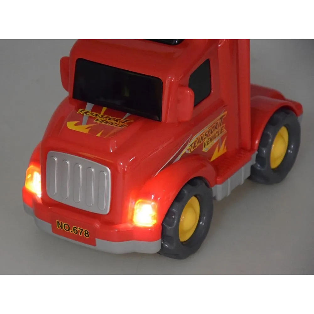 Helikopter i samoloty ustawione obok tira upiększone żywymi kolorami