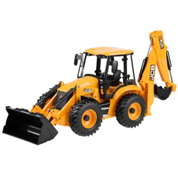 zbliżenie na świecące przednie światła pojazdu budowlanego