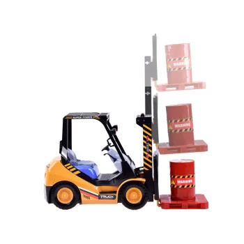 wózek widłowy rc podczas jazdy z dołączoną paletą