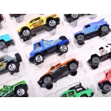 Metalowe autka terenowe z różnorodnymi sylwetkami i kolorystyką