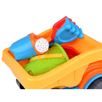 pojemna auto wywrotka z akcesoriami do kreatywnej zabawy plenerowej