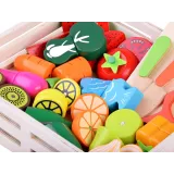 deska do krojenia i noże z drewna w komplecie