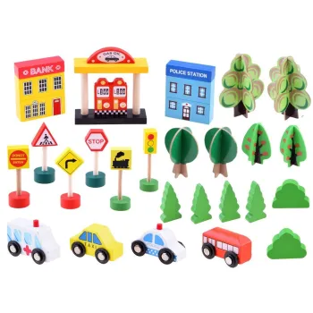 zbliżenie na złączone magnesem wagoniki na torach