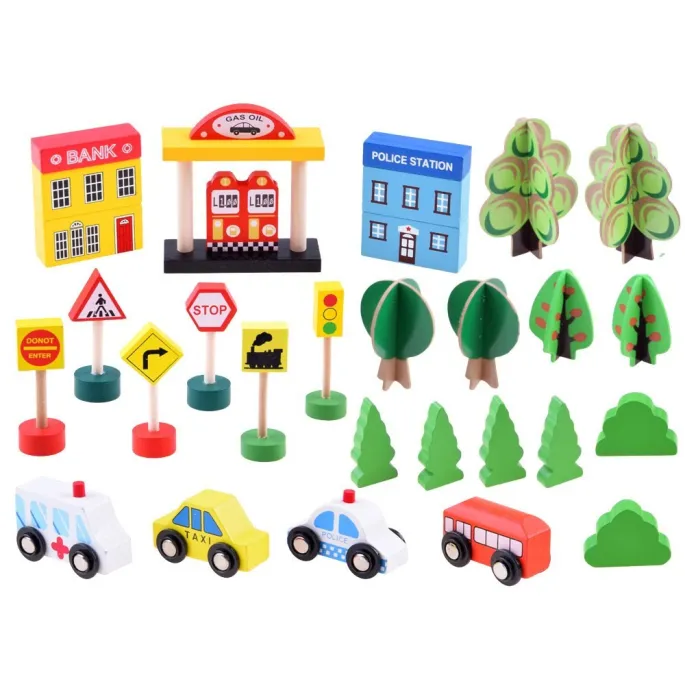 zbliżenie na złączone magnesem wagoniki na torach