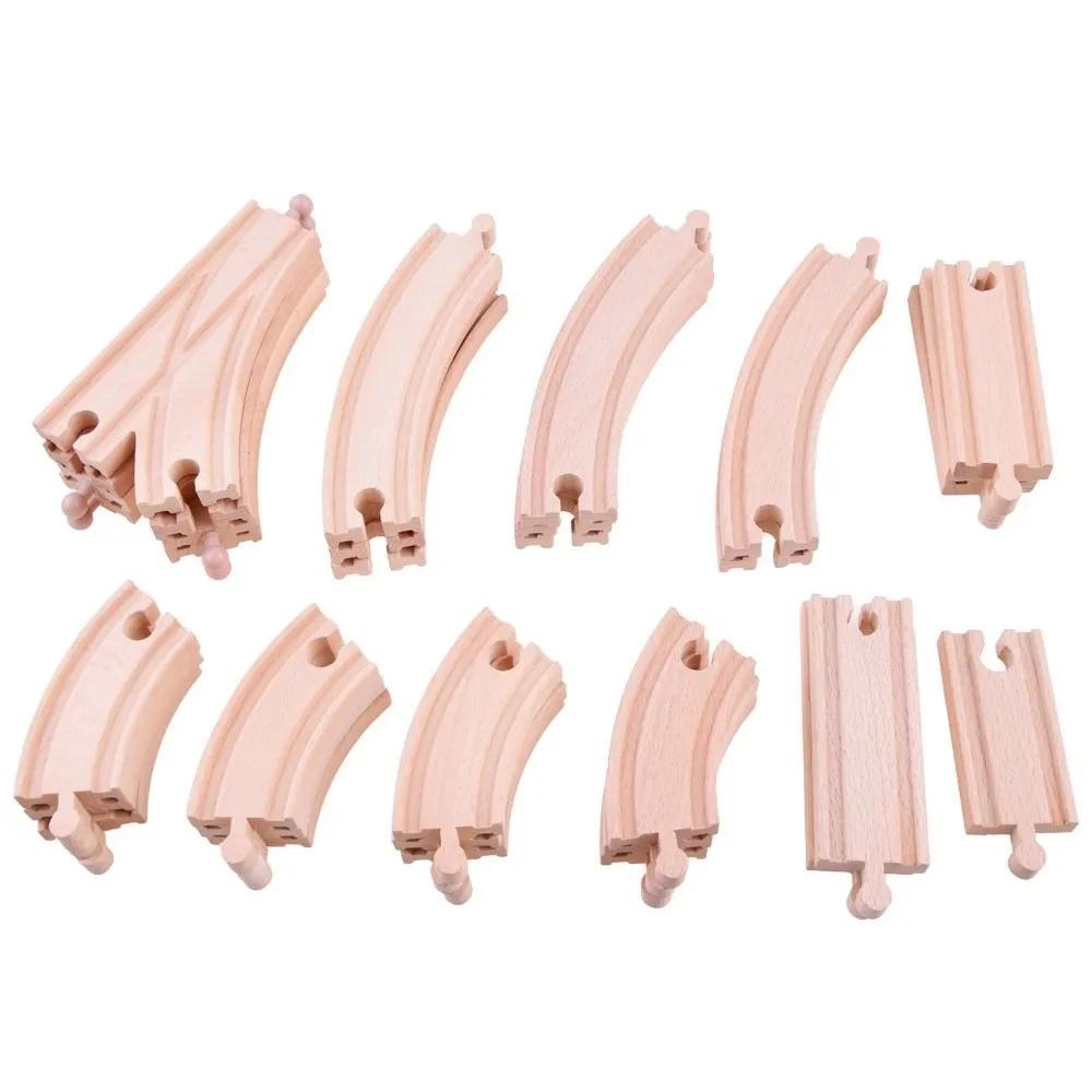 pakiet 80-elementowy kolejki z budynkami i dekoracjami krajobrazu