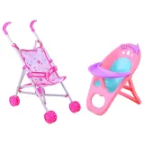 Wózek spacerowy dla lalki widoczny z boku na zdjęciu produktowym