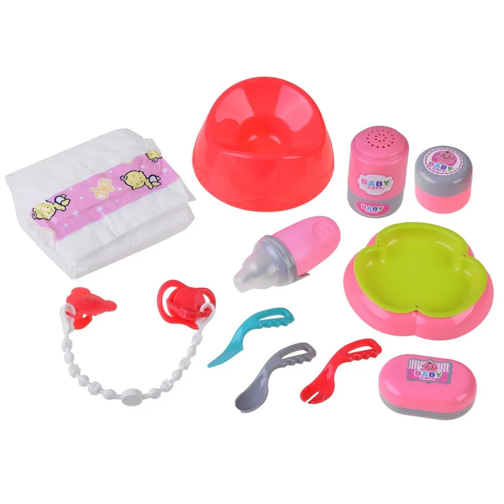 Komplet akcesoriów: butelka, smoczek, sztućce i miseczka