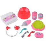 Komplet akcesoriów: butelka, smoczek, sztućce i miseczka