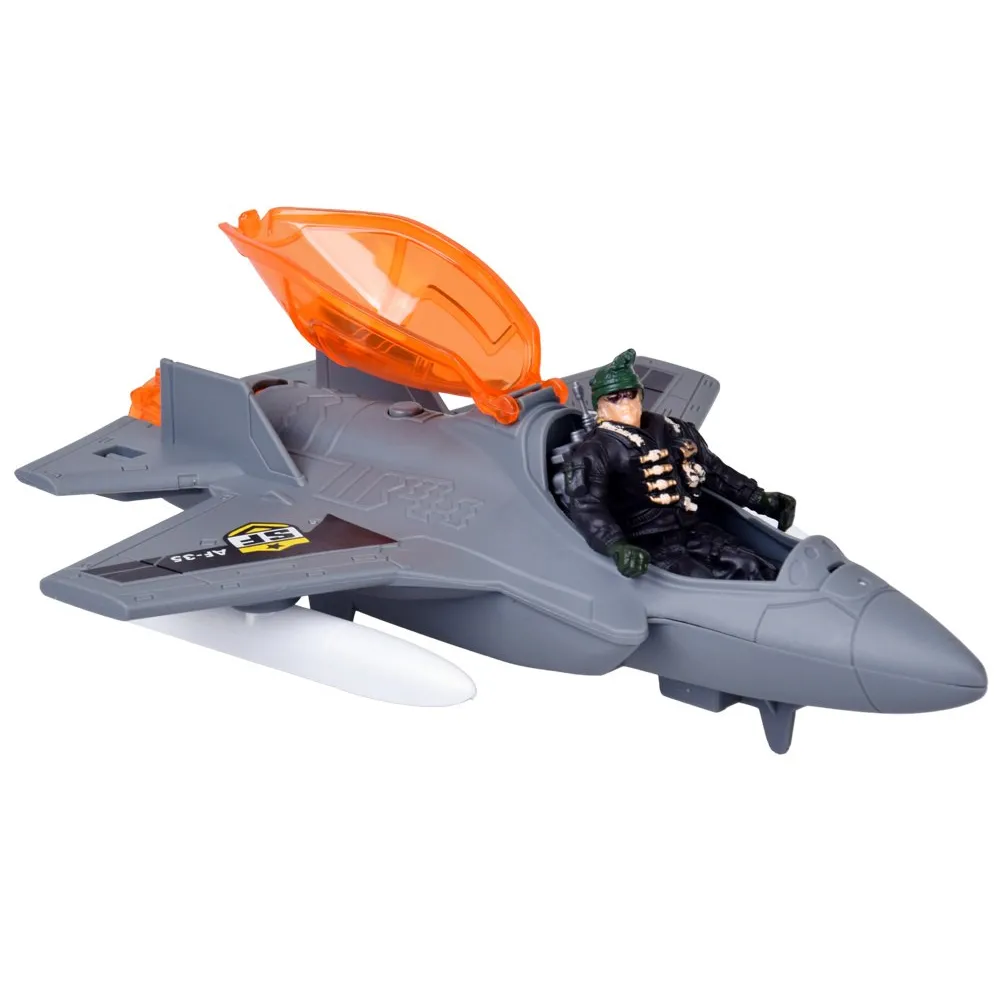 czołg, helikopter i myśliwiec ustawione razem w aranżacji do zabawy