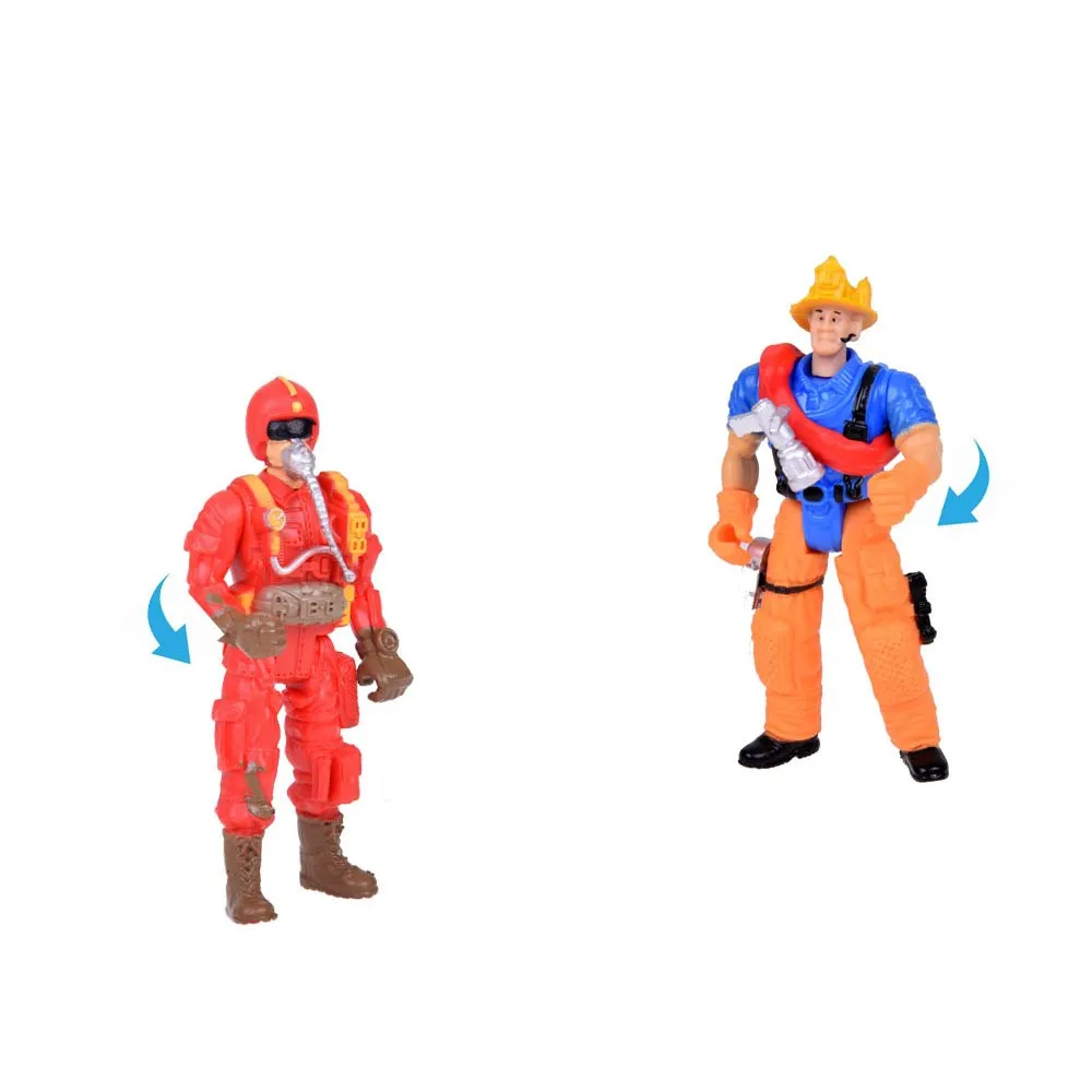 ruchoma drabina na czerwonym wozie strażackim podczas zabawy