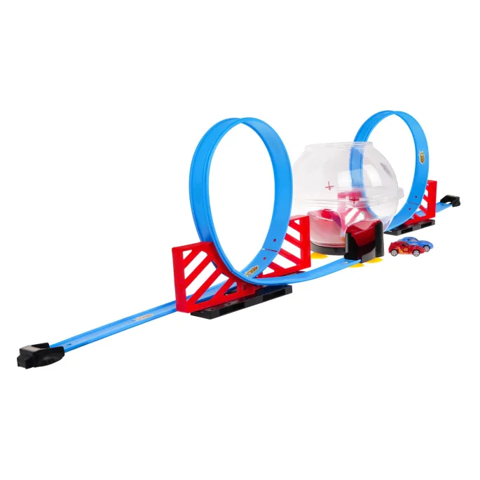 Opakowanie zestawu toru wyścigowego z widocznymi elementami