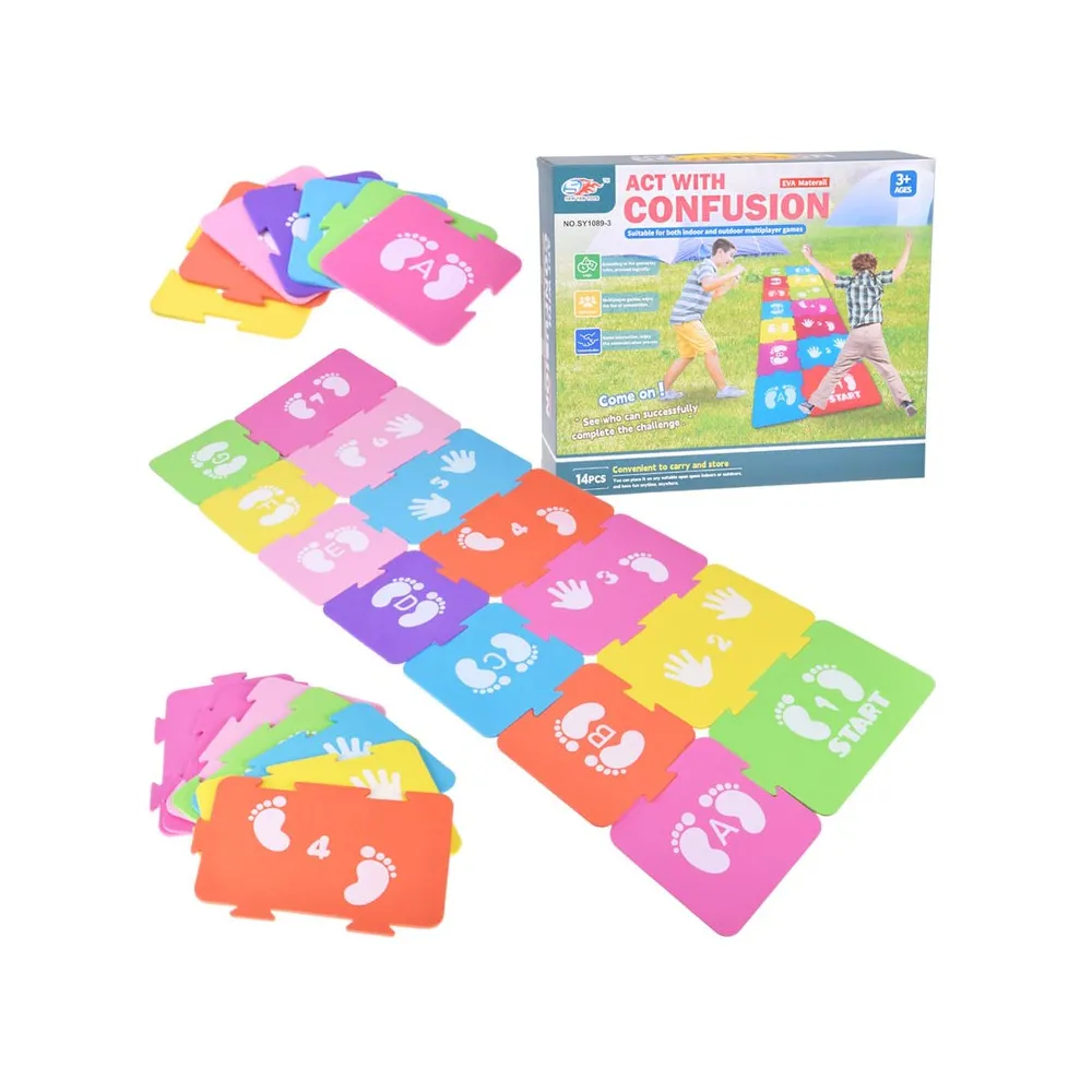 zestaw piankowych puzzli w pastelowych kolorach do gry ruchowej