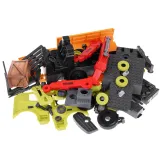 Zbliżenie na obrotowe ramię żurawia dźwigu do zabawy