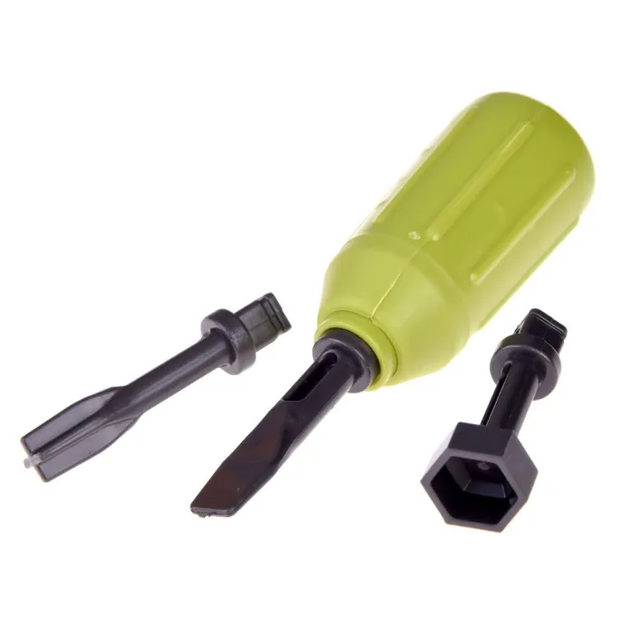 Śrubokręt z wymiennymi końcówkami w zestawie z dźwigiem hds