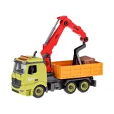 Kolorowe pudełko z zestawem dźwigu i akcesoriów dla dzieci