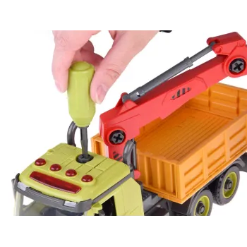 Solidny plastikowy dźwig w intensywnych kolorach do zabawy