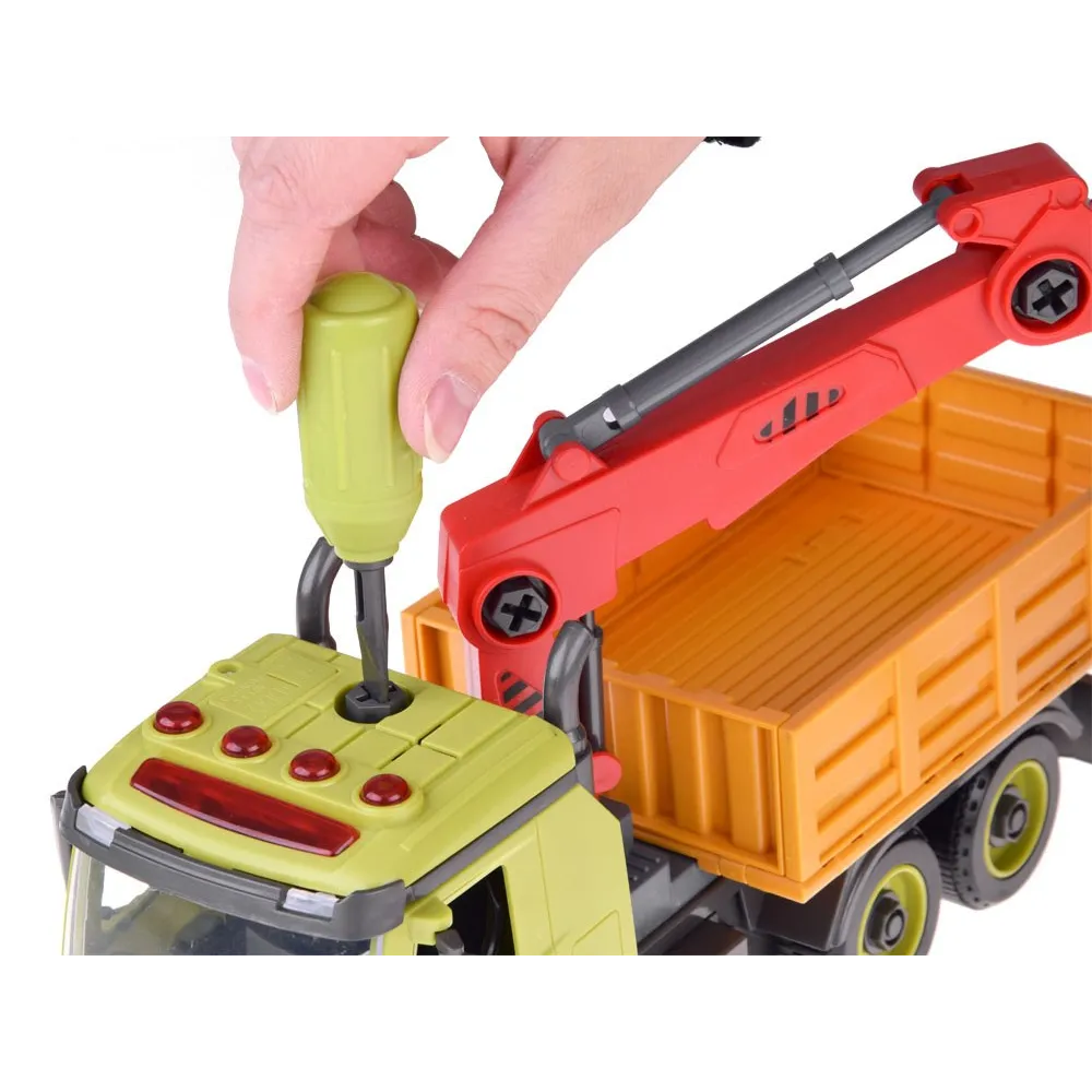 Solidny plastikowy dźwig w intensywnych kolorach do zabawy