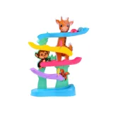 dynamiczna scena turlania kulek po rampach toru