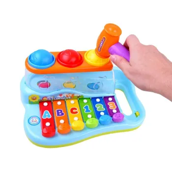 EDUKACYJNE CYMBAŁKI + piłeczki i młotek IN0001