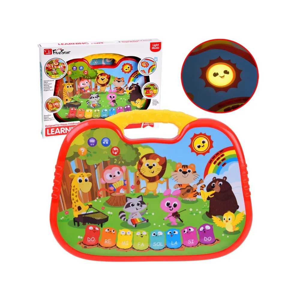 Kolorowe edukacyjne organki ze zwierzątkami na białym tle