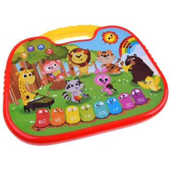 Migoczące słoneczko na panelu pianinka dla dzieci