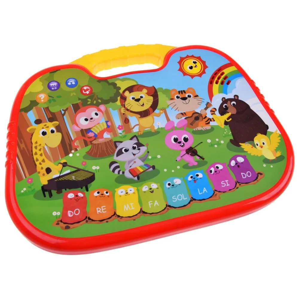 Migoczące słoneczko na panelu pianinka dla dzieci