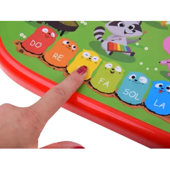 Wyświetlacz i elementy świetlne zabawki muzycznej