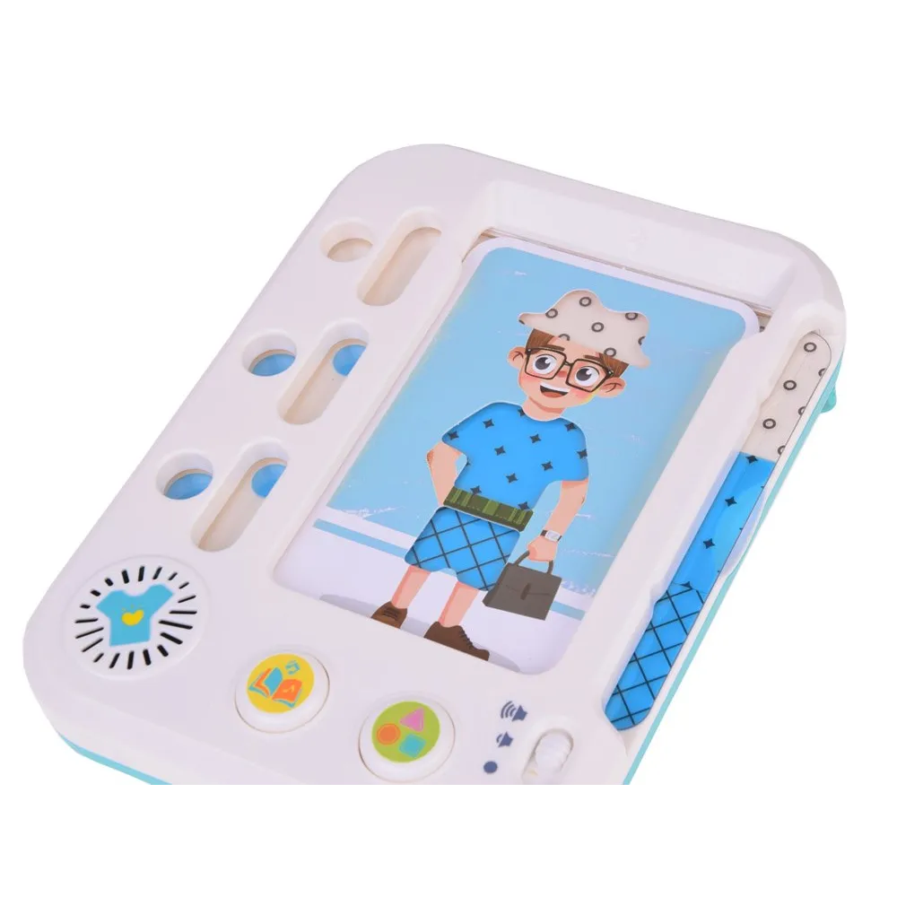 dziecko eksperymentujące z mieszaniem kolorów na tablecie