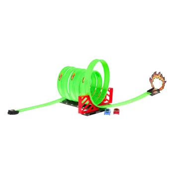 Ekstremalny Tor Wyścigowy dla dzieci 3+ Elementy konstrukcyjne 27 el. + 2 Autka rajdowe + 6 Pętli