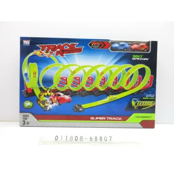 Ekstremalny tor wyścigowy dla dzieci z pętlą 360 stopni i dwoma autkami