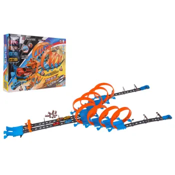 Ekstremalny tor wyścigowy z funkcją świateł i dźwięku, widok całości