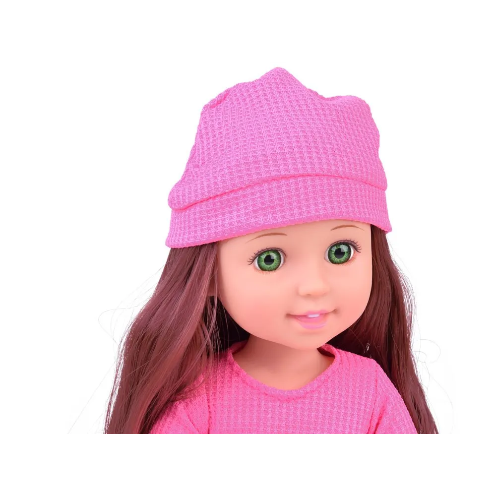 Ruchome ręce i nogi lalki pokazane podczas siedzenia