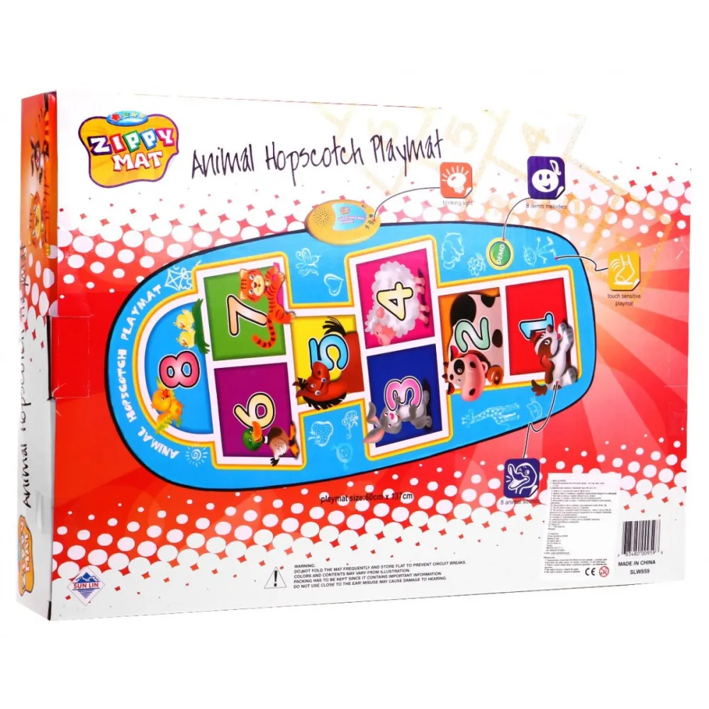 Kolorowe pole maty z rysunkiem konika i powierzchnią plamoodporną