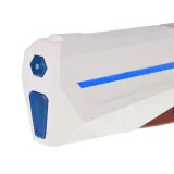 widok pistoletu karabinu podczas wystrzału fluorescencyjnej wody