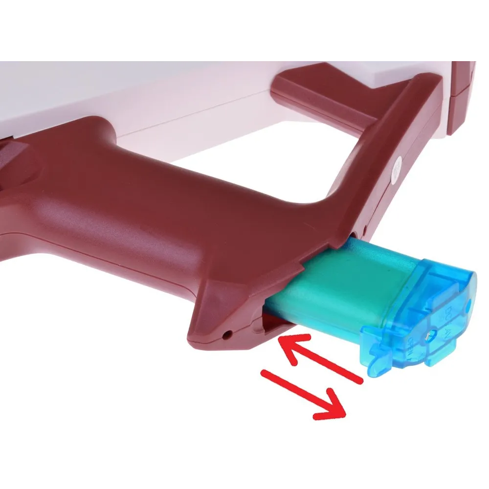 poręczny kształt pistoletu karabinu na wodę o wymiarach 41x18x6 cm