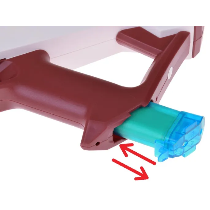 poręczny kształt pistoletu karabinu na wodę o wymiarach 41x18x6 cm