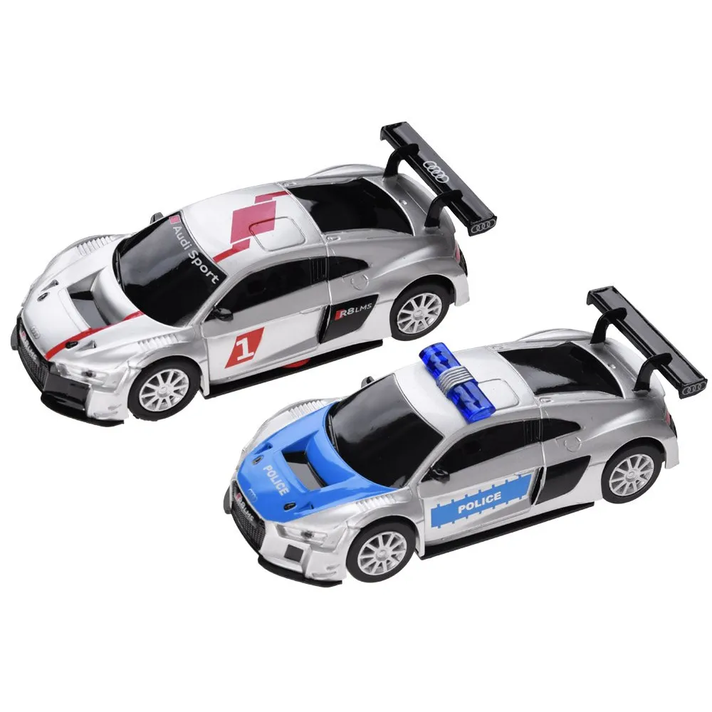 elementy toru wyścigowego z pętlami i bandami ochronnymi w zestawie rc0620