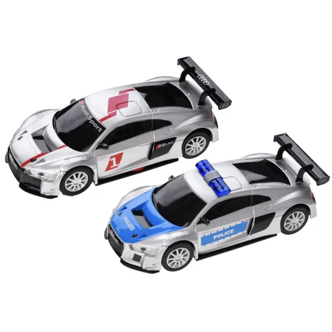 elementy toru wyścigowego z pętlami i bandami ochronnymi w zestawie rc0620