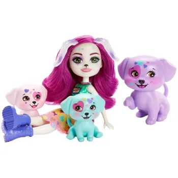 Enchantimals Lalka Dessa Dalmatian z uroczą rodzinką dalmateńczyków ZA5103