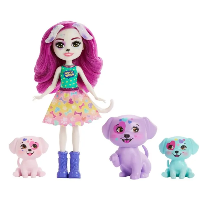 Komplet Enchantimals – lalka i rodzinka dalmatyńczyków